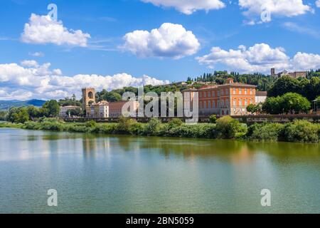 Florence, Italie - 16 août 2019 : Piazzale Michelangelo sur la rive sud de l'Arno à Florence, Toscane, Italie Banque D'Images