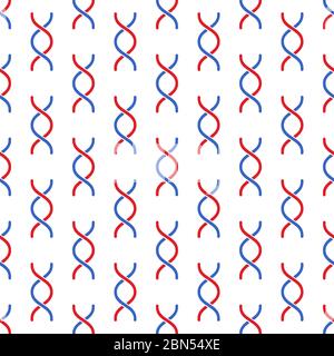 Contexte scientifique, modèle sans couture avec l'ADN, illustration du vecteur génétique en spirale Illustration de Vecteur