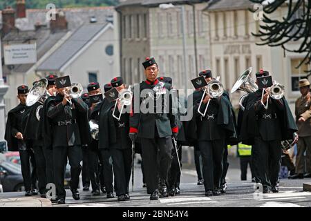 Brecon, Powys, pays de Galles, Gurkha Freedom Parade, 28 juillet 2013. Le groupe de la Brigade de Gurkhas a dirigé la procession pendant la Parade de la liberté. ©PRWPhot Banque D'Images