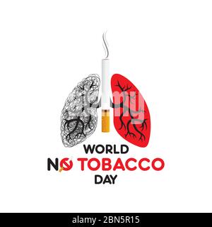 illustration vectorielle monde pas de journée du tabac, qui est la fête le 31 mai Illustration de Vecteur