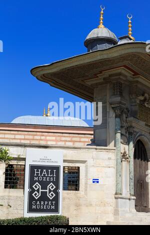 Musée du tapis, place Sultanahmet, Istanbul, Turquie, Europe Banque D'Images