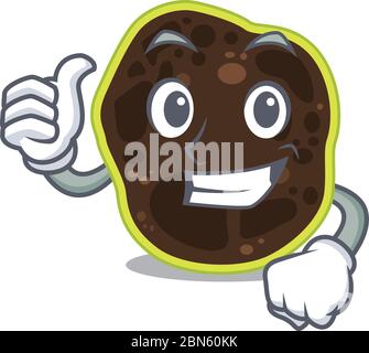 Firmicutes dessin de personnage de dessin animé montrant le doigt OK Illustration de Vecteur