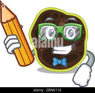 Un étudiant intelligent a firmicute dessin de personnage de dessin animé à la maison Illustration de Vecteur