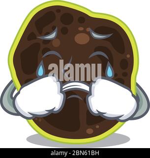 Conception en caricature de firmicutes ayant un visage triste