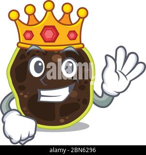 Un Sage King de firmicutes style mascotte avec couronne dorée Illustration de Vecteur