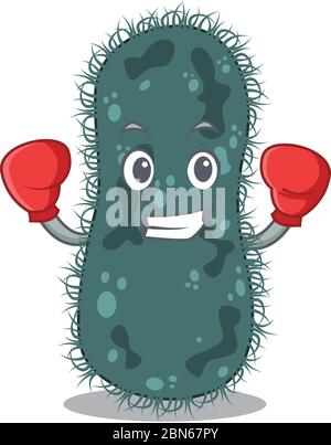 Conception mascotte de thermotogae comme athlète sportif de boxe Illustration de Vecteur