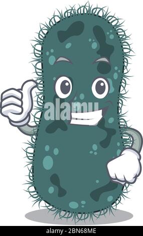 Thermotogae dessin animé avec le doigt OK Illustration de Vecteur