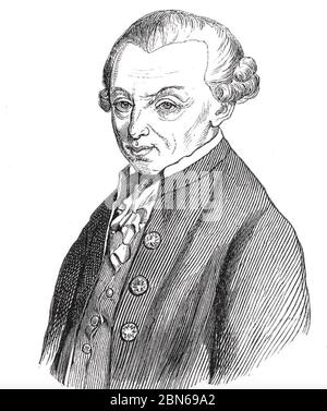 Emmanuel Kant (1724-1804) philosophe allemand Banque D'Images