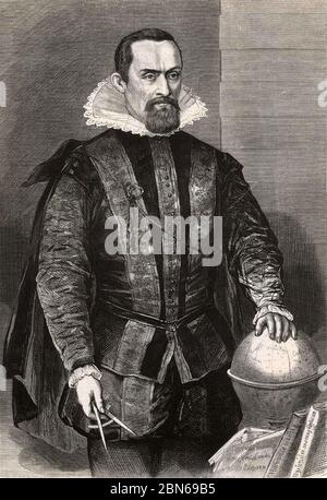 JOHANNES KEPPLER (1571-1630) astronome et mathématicien allemand, vers 1610 Banque D'Images