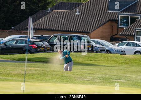 Brentwood Essex 13 mai 2020 Premier jeu de golf de l'enclume Covid-19 au Warley Park Golf Club, Brentwood Essex crédit: Ian Davidson/Alamy Live News Banque D'Images