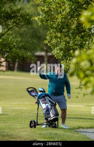 Brentwood Essex 13 mai 2020 Premier jeu de golf de l'enclume Covid-19 au Warley Park Golf Club, Brentwood Essex crédit: Ian Davidson/Alamy Live News Banque D'Images