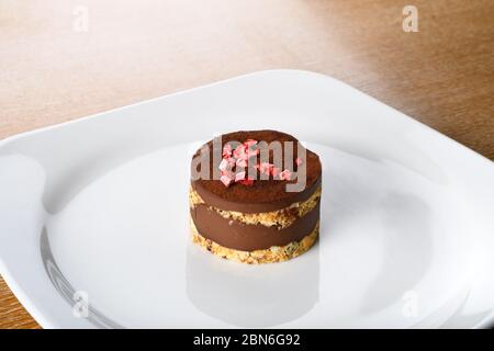 Gâteau au chocolat végétalien, sans lait, sans lait, sans sucre, sans gluten dessert sans gluten. Concept de régime alimentaire sain Banque D'Images