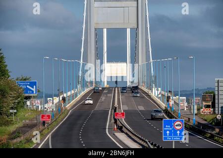 13.05.20. Pandémie de coronavirus. Circulation sur l'autoroute M48 traversant le pont Severn entre l'Angleterre et le pays de Galles ce matin, après l'assouplissement de gove Banque D'Images