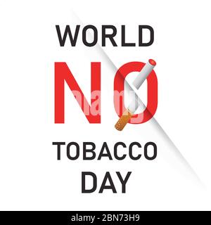 monde pas de texte de jour de tabac fond , carte de voeux ou affiche pour campagne arrêter de fumer Illustration de Vecteur