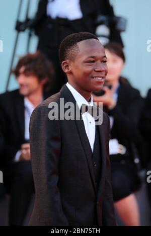 VENISE, ITALIE - SEPTEMBRE 12 : Abraham Attah assiste à la cérémonie de clôture et à la première de 'Lao Pao ER' pendant le 72e Festival du film de Venise Banque D'Images