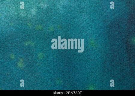 Arrière-plan abstrait d'art bleu marine et turquoise. Peinture aquarelle sur toile avec taches vertes et dégradé. Fragment d'illustration émeraude sur p Banque D'Images