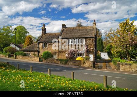 Royaume-Uni, West Yorkshire, Wakefield, Woolley Cottages à côté du Green Banque D'Images