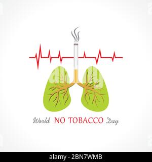 Illustration de la Journée mondiale sans tabac qui se tient le 31 mai, arrêter de fumer concept Illustration de Vecteur