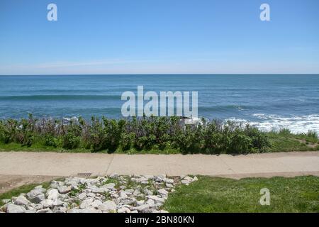 Cliffwalk path, Newport, Rhode Island, États-Unis Banque D'Images