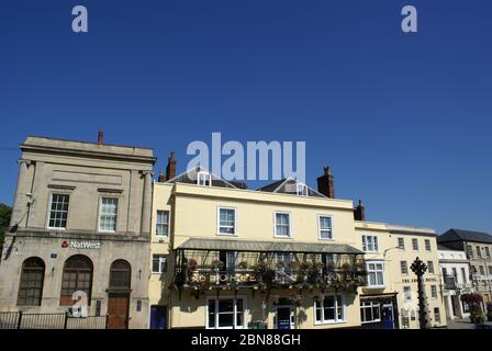 Place du marché de la Frome, Frome, Somerset, Angleterre. Banque D'Images