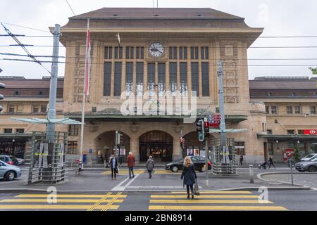 Lausanne, Suisse. 13 mai 2020. Tir à la station de Lausanne au début de la définition liée à la pandémie du coronavirus (photo par Eric Dubost/Pacific Press) crédit: Pacific Press Agency/Alay Live News Banque D'Images