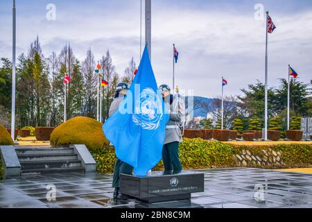 Busan, Corée du Sud 1/18/2020 le cimetière des Nations Unies en Corée (UNMCK) Banque D'Images