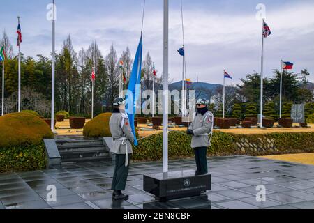 Busan, Corée du Sud 1/18/2020 le cimetière des Nations Unies en Corée (UNMCK) Banque D'Images