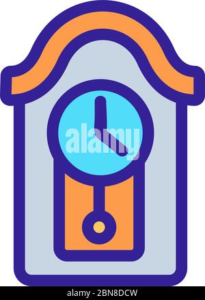 horloge à pendule ronde murale montage circulaire sur le toit illustration vectorielle de l'icône Illustration de Vecteur