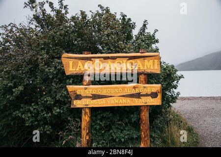 Lago Acigami, Ushuaia, fin del Mundo, Parque Nactional Tierra del fuego province, Argentine Banque D'Images