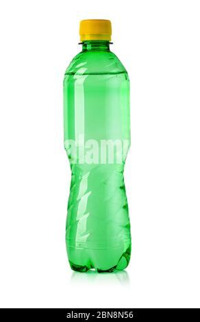 Boisson énergétique verte Soda sur fond avec passe-cheveux Banque D'Images