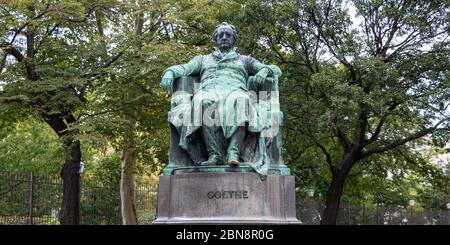 Vienne, Autriche - 1er septembre 2019 : statue de Johann Wolfgang von Goethe à Vienne, Autriche Banque D'Images