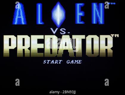 Alien vs Predator - SNES Super Nintendo - usage éditorial seulement Banque D'Images