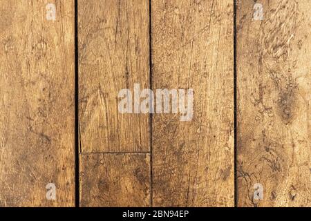 Fond de texture de planche de palette en bois ancien. Bureau en bois rayé, vieux plancher, planches brunes. Toile de fond de clôture rurale. Rustique vintage Banque D'Images