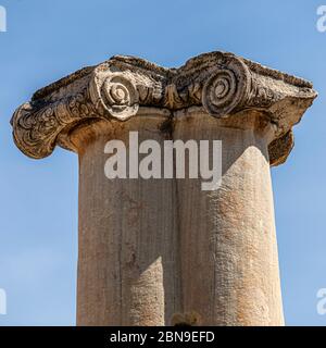 Ruines hellénistiques à Laodykeia près de Pamukkale, Turquie Banque D'Images