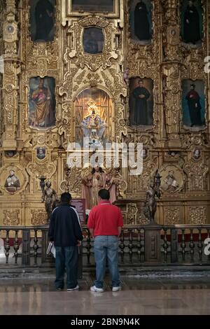 Intérieur de la chapelle Cathédrale de Mexico, Mexique Banque D'Images