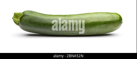 Zucchini isolé sur fond blanc Banque D'Images