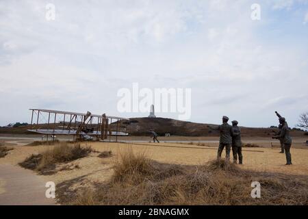 Kill Devil Hills USA - 13 mars 2015 - Wright Brothers National Memorial Banque D'Images