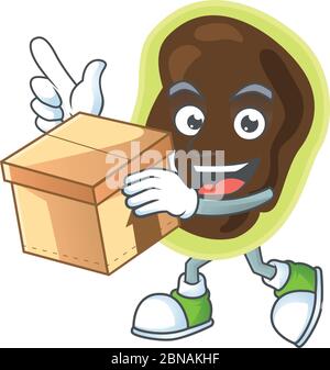 style de dessin animé de firmicutes ayant boîte cadeau