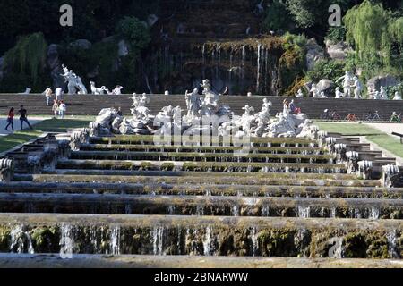 Caserta, Italie - 10 juin 2012 - Palais Royal de Caserta - la fontaine de Vénus et d'Adonis Banque D'Images