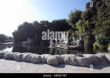 Caserta, Italie - 10 juin 2012 - Palais Royal de Caserta - Diana et Fontaine d'Actaeon Banque D'Images