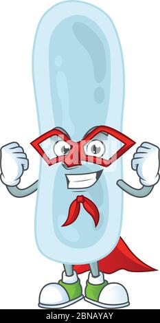 Le concept de dessin animé de Klebsiella pneumoniae a été interprété comme un super héros Illustration de Vecteur