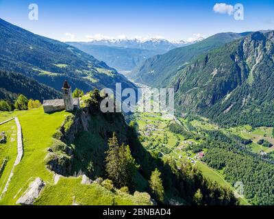 Église de San Romerio - Poschiavo - Suisse Banque D'Images