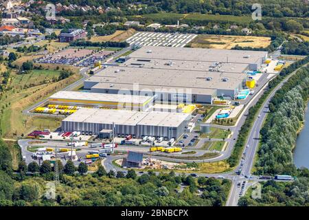 Amazone Logistikzentrum Rheinberg, Havi Logistik, Rheinberger Strasse, 08.08.2019, Luftbild, Allemagne, Rhénanie-du-Nord-Westphalie, région de la Ruhr, Rheinberg Banque D'Images