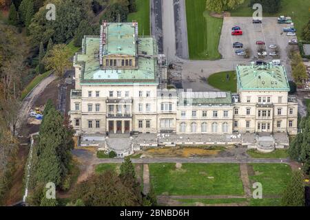 , Villa Huegel à Essen-Bredeney, 27.10.2017, vue aérienne, Allemagne, Rhénanie-du-Nord-Westphalie, région de la Ruhr, Essen Banque D'Images