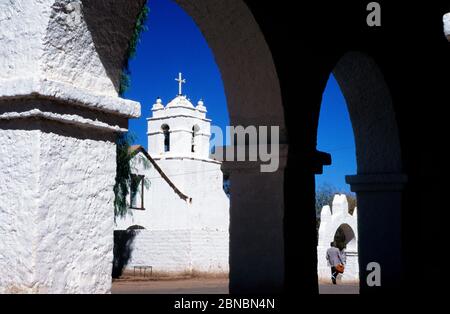 Église San Pedro de Atacama. Désert d'Atacama. Chili. Banque D'Images