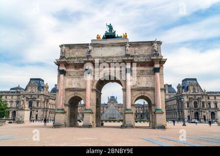 Arche de Triumph de Carrousel à Paris, France Banque D'Images