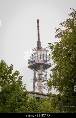 Italie - Milan juin 2019 - Siège de la rai à corso Sempione - antennes de télévision Banque D'Images