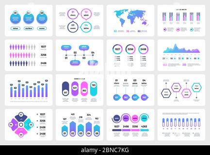 Éléments graphiques de présentation. Graphiques graphiques graphiques de la chronologie du rapport d'entreprise. Infographies vectorielles polyvalentes de marketing d'entreprise. Illustration de l'infographique de la visualisation et de la notation Illustration de Vecteur