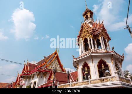 Bangkok / Thaïlande - 29 janvier 2020: Nom de ce lieu ' Wat Chana Songkhram ' le temple est un temple bouddhiste à Bangkok, province du centre-ville Banque D'Images