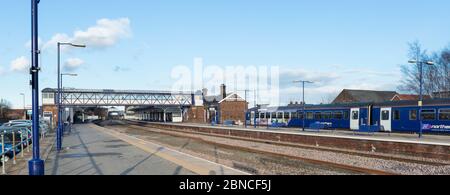 Vue panoramique sur la gare de Selby, North Yorkshire, Angleterre Banque D'Images